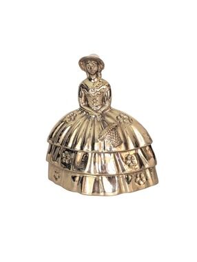 Vintage Victorian Lady Solid Brass Bell - Southern Belle
